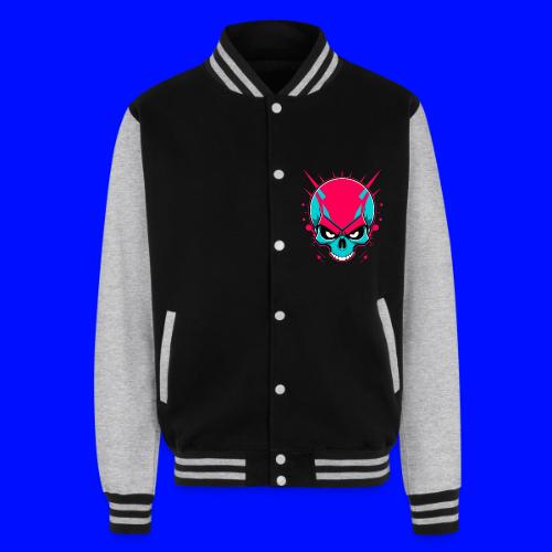 Colorful skull Without lower jaw - Unisex College Sweat Jacket