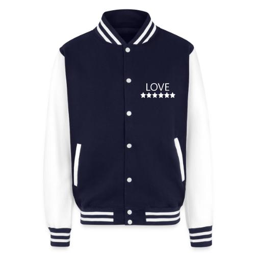 LOVE (White font) - Unisex College Sweat Jacket