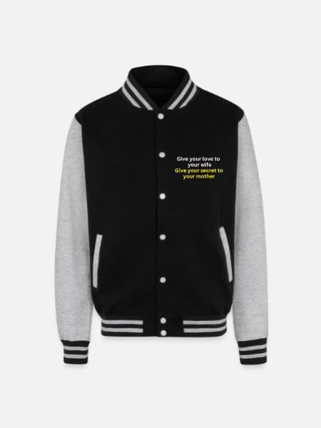 Love and Loyalty T-shirt - Unisex College Sweat Jacket - black/heather grey