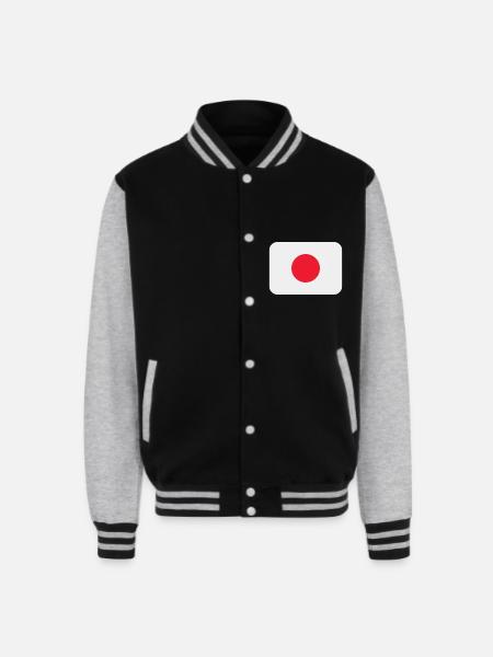 Japan Collection - Unisex College Sweat Jacket - black/heather grey