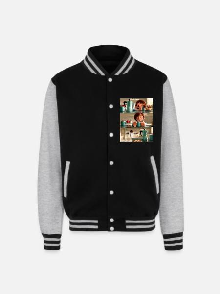 Brewed Awakening - Unisex College Sweat Jacket - black/heather grey