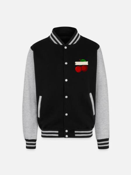 Cherry - Unisex College Sweat Jacket - black/heather grey