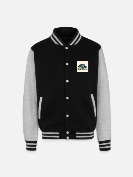Rustic House Silhouette T-Shirt - Unisex College Sweat Jacket - black/heather grey