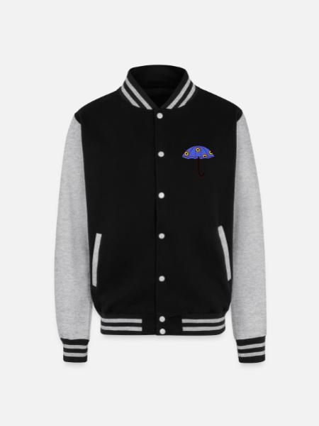 umbrella - Unisex College Sweat Jacket - black/heather grey