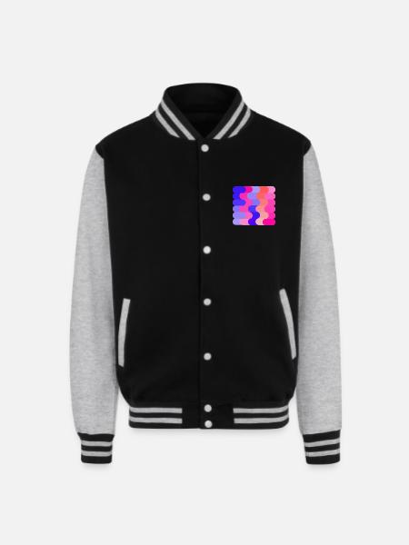 FLOW (Hue & Tint) - Unisex College Sweat Jacket - black/heather grey