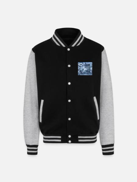 Smoked Out - Unisex College Sweat Jacket - black/heather grey