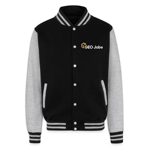GEO Jobe Logo 2024 Final white - Unisex College Sweat Jacket