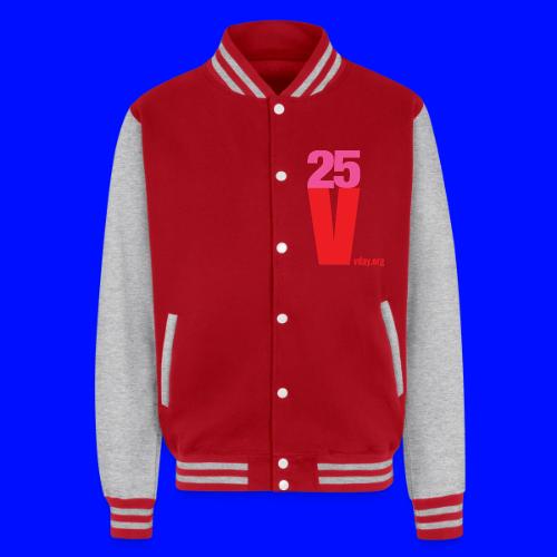 V25 pinkred webaddres tote - Unisex College Sweat Jacket
