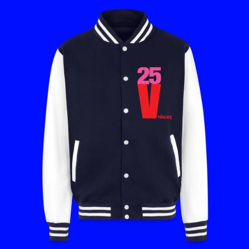 V25 pinkred webaddres tote - Unisex College Sweat Jacket