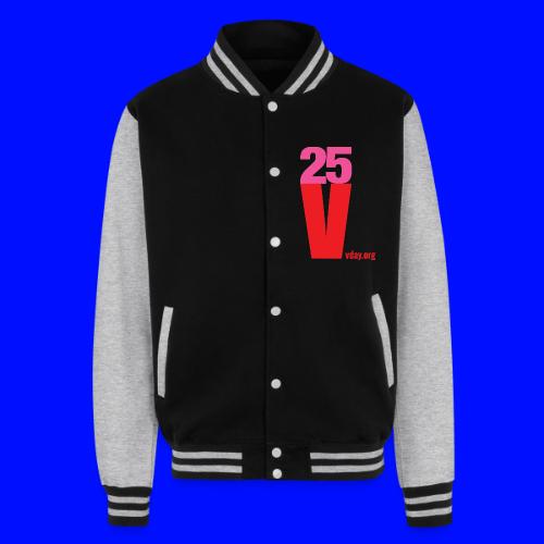 V25 pinkred webaddres tote - Unisex College Sweat Jacket