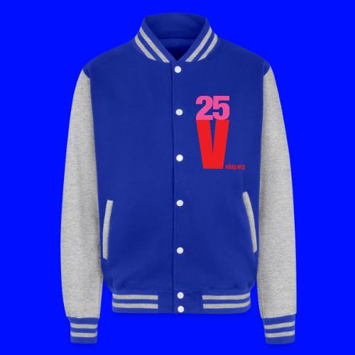 V25 pinkred webaddres tote - Unisex College Sweat Jacket