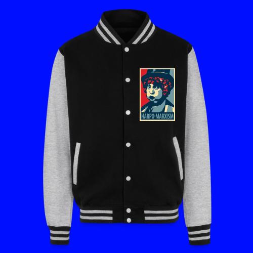 Harpo Marxism: parody of Obama poster - Unisex College Sweat Jacket