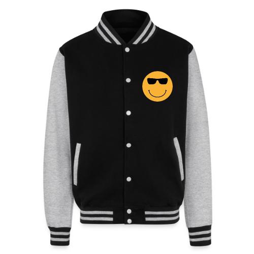 Orange Face with Sunglasses - Unisex College Sweat Jacket