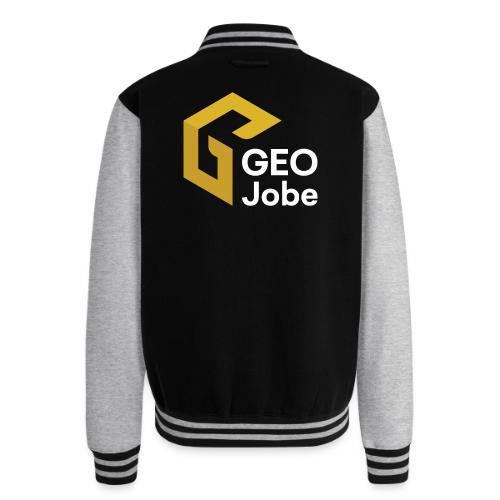 GEO Jobe Logo 2024 Final Stacked padded white - Unisex College Sweat Jacket