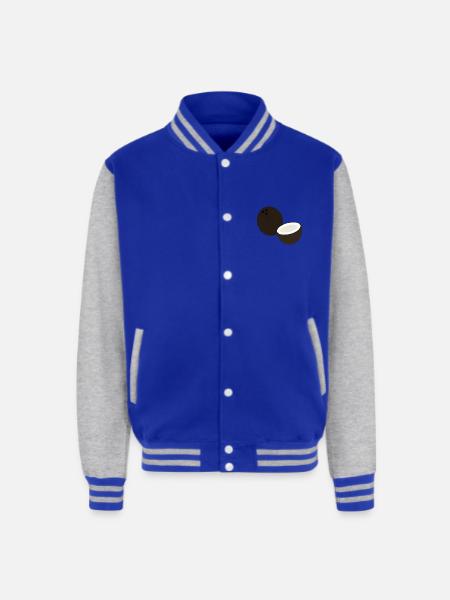 Coconut - Unisex College Sweat Jacket - royal/heather grey