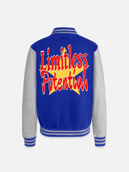 Limitless Potential - Unisex College Sweat Jacket - royal/heather grey