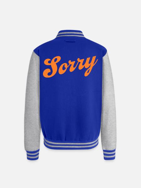 Sorry - Unisex College Sweat Jacket - royal/heather grey