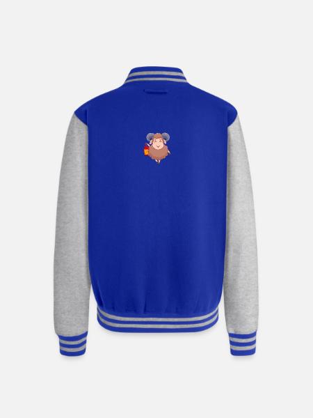 mubarak - Unisex College Sweat Jacket - royal/heather grey