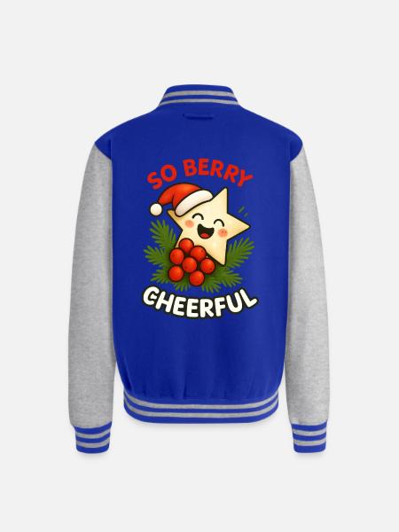 So Berry Cheerful - Unisex College Sweat Jacket - royal/heather grey