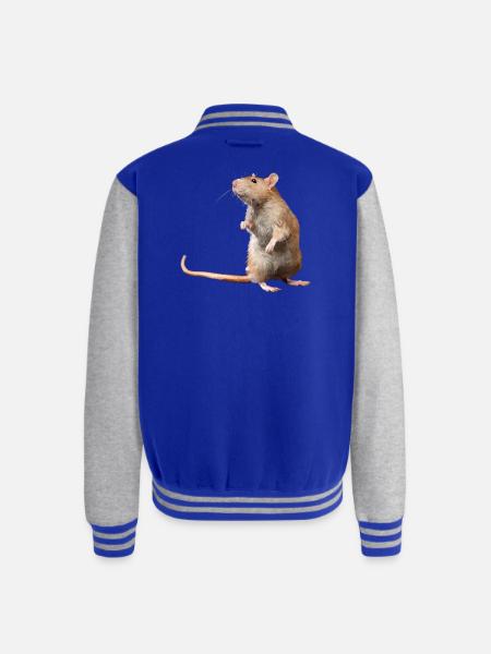 Mouse - Unisex College Sweat Jacket - royal/heather grey
