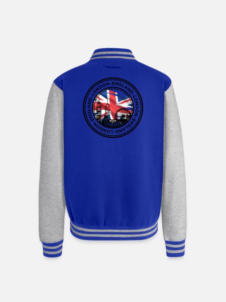 Union Jack London Skyline - Unisex College Sweat Jacket - royal/heather grey