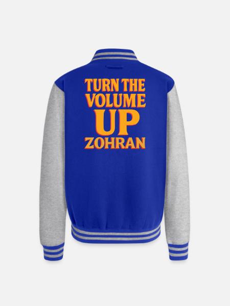 Turn the Volume Up Shirt - Unisex College Sweat Jacket - royal/heather grey