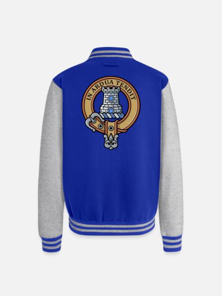 Clan Malcolm Crest - Unisex College Sweat Jacket - royal/heather grey