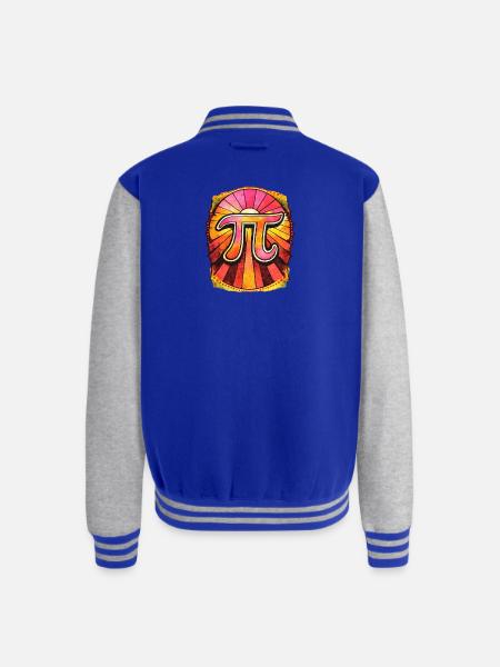 Pi Radiant Sunburst - Unisex College Sweat Jacket - royal/heather grey