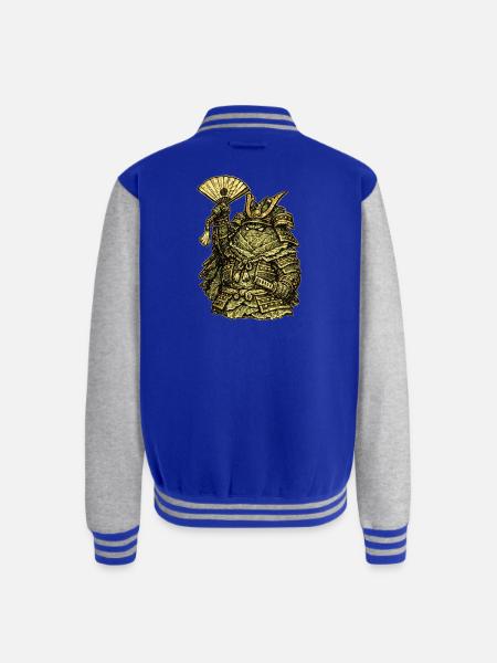 Cabbage Colonel — Funny Vegetable Commander - Unisex College Sweat Jacket - royal/heather grey