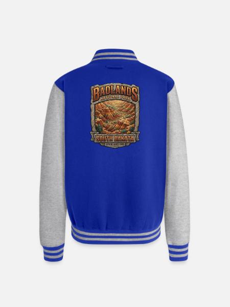 Badlands National Park Tee - Unisex College Sweat Jacket - royal/heather grey