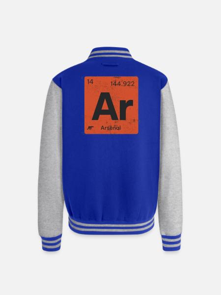 Ar Elemen of Arsenal - Unisex College Sweat Jacket - royal/heather grey