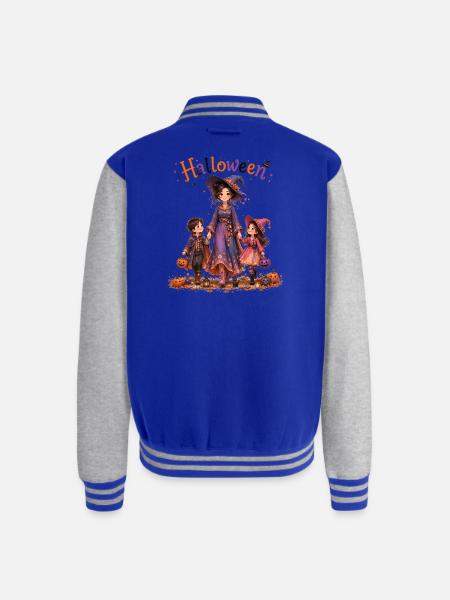 Halloween family - Unisex College Sweat Jacket - royal/heather grey