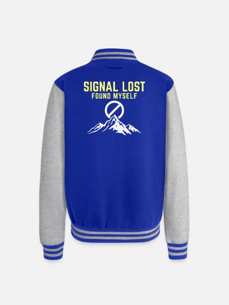 Signal Lost Found Myself - Unisex College Sweat Jacket - royal/heather grey