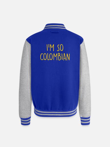 I'm so Colombian Colombia - Unisex College Sweat Jacket - royal/heather grey