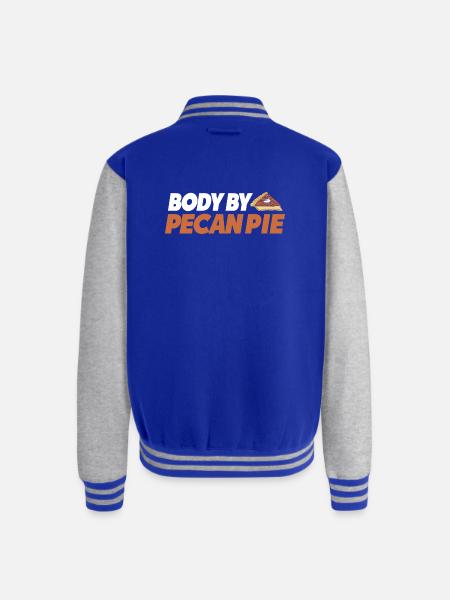 Pie Day Baking Pecan Pie - Unisex College Sweat Jacket - royal/heather grey