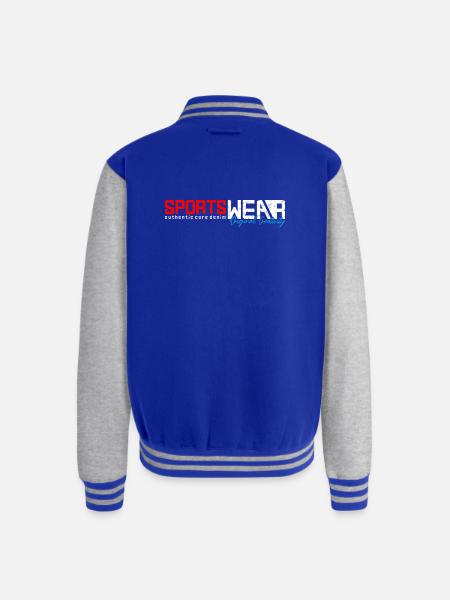 Sports wear - Unisex College Sweat Jacket - royal/heather grey