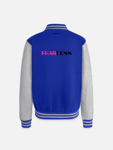 Fearless - Unisex College Sweat Jacket - royal/heather grey