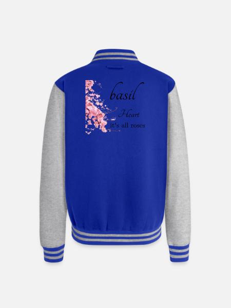 Sakura Bloom - Unisex College Sweat Jacket - royal/heather grey