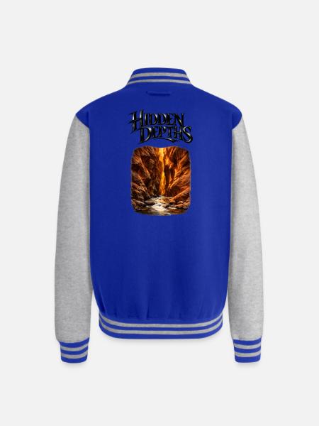 Hidden Depths Canyon Glow - Unisex College Sweat Jacket - royal/heather grey