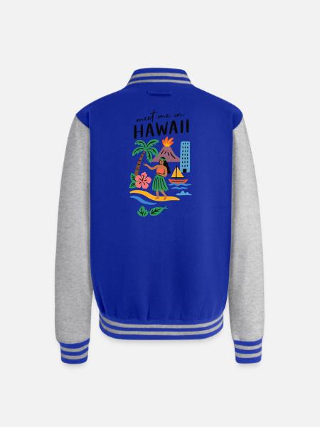 Hawaii Adventure Summer Tee - Unisex College Sweat Jacket - royal/heather grey