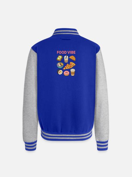 Food vibe - Unisex College Sweat Jacket - royal/heather grey