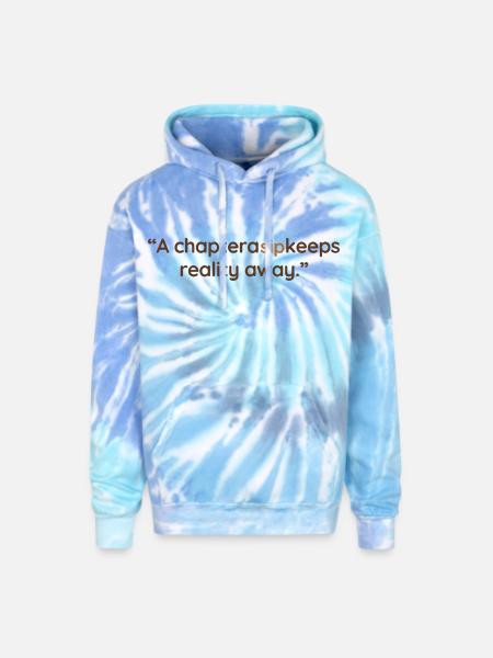 Chapter & Sip Escape - Adult Tie Dye Hoodie - blue lagoon