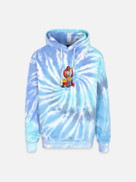 Fuse crypto culture with streetwear attitude - Adult Tie Dye Hoodie - blue lagoon