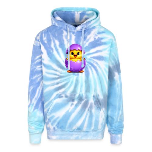 Easter Chick Purple - Adult Tie Dye Hoodie