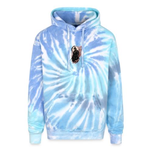 Samurai cherry blossoms - Adult Tie Dye Hoodie