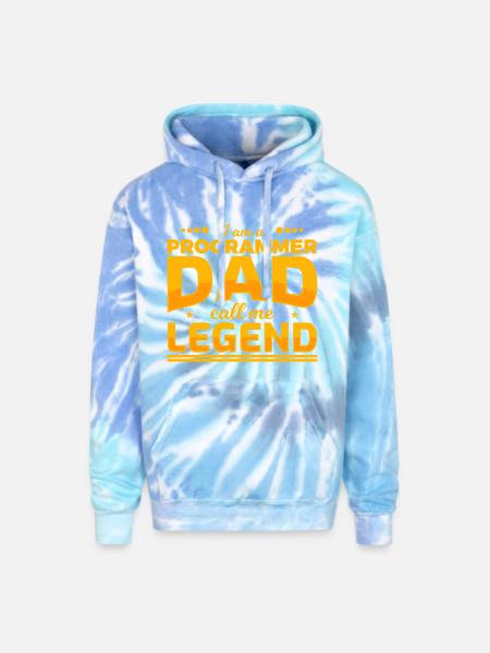 Programmer Father - Adult Tie Dye Hoodie - blue lagoon