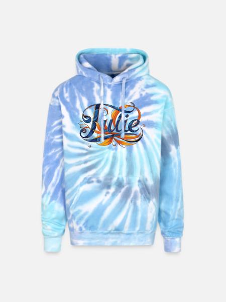 Julie - Adult Tie Dye Hoodie - blue lagoon