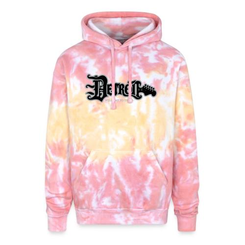 DETROIT GUITAR WTTD BLK SLR REG FONT - Adult Tie Dye Hoodie