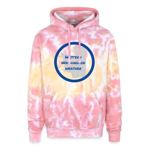 Western Washington Weather Logo - Adult Tie Dye Hoodie