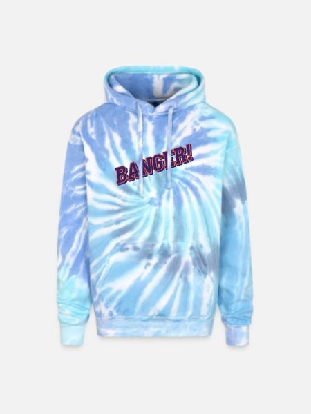 Banger purple orange - Adult Tie Dye Hoodie - blue lagoon